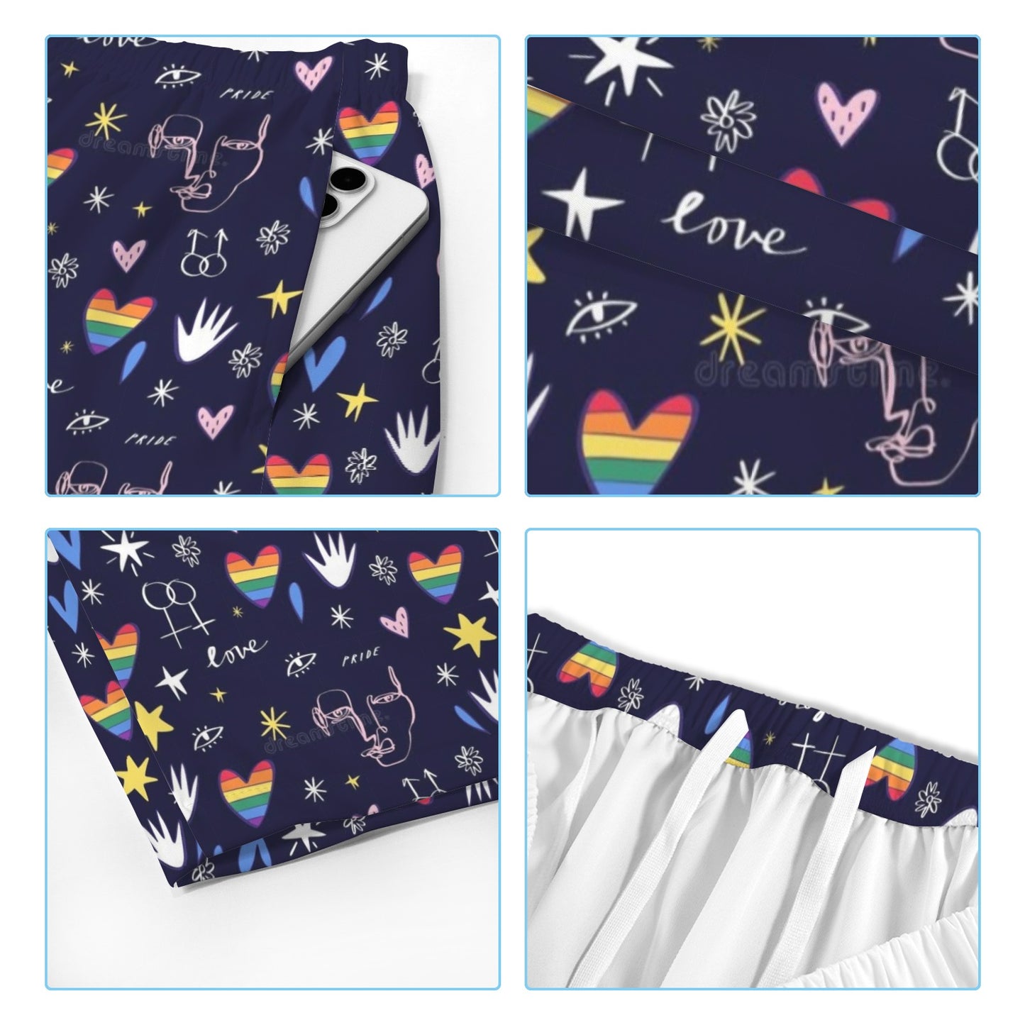 Mens Gay Pride Shorts Custom No Wrinkle Stain Resistant by shOUT
