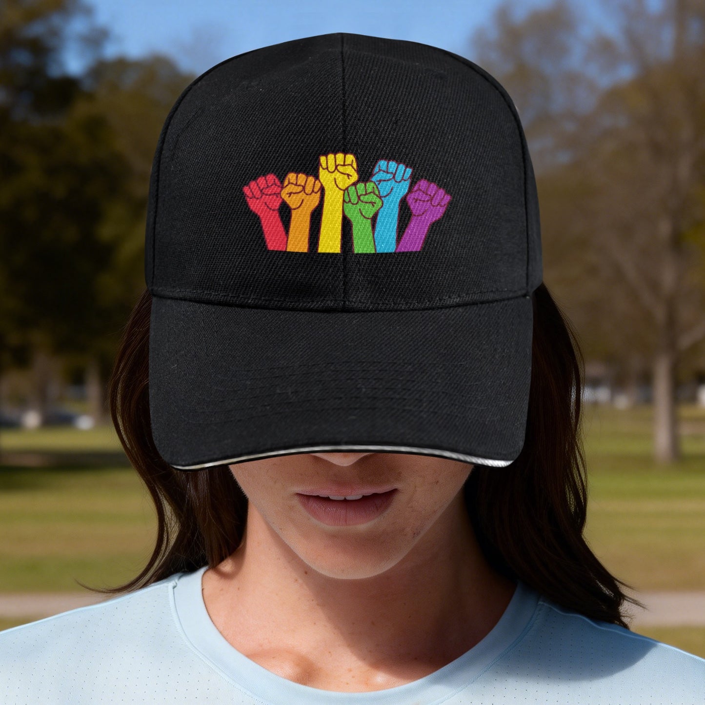 Gay pride hat Baseball Cap Custom Designed by shOUT