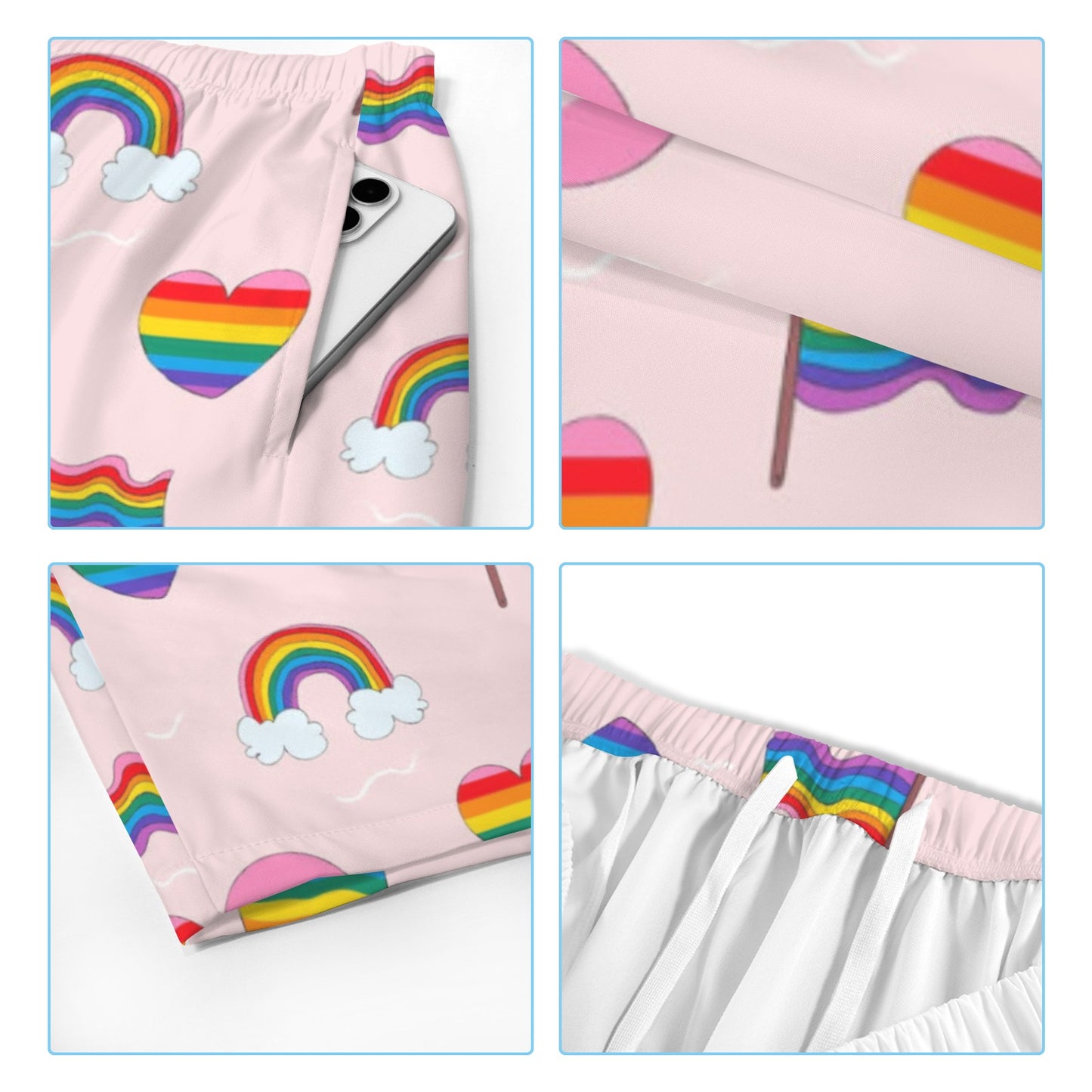 Mens Gay Pride Shorts Custom No Wrinkle Stain Resistant by shOUT