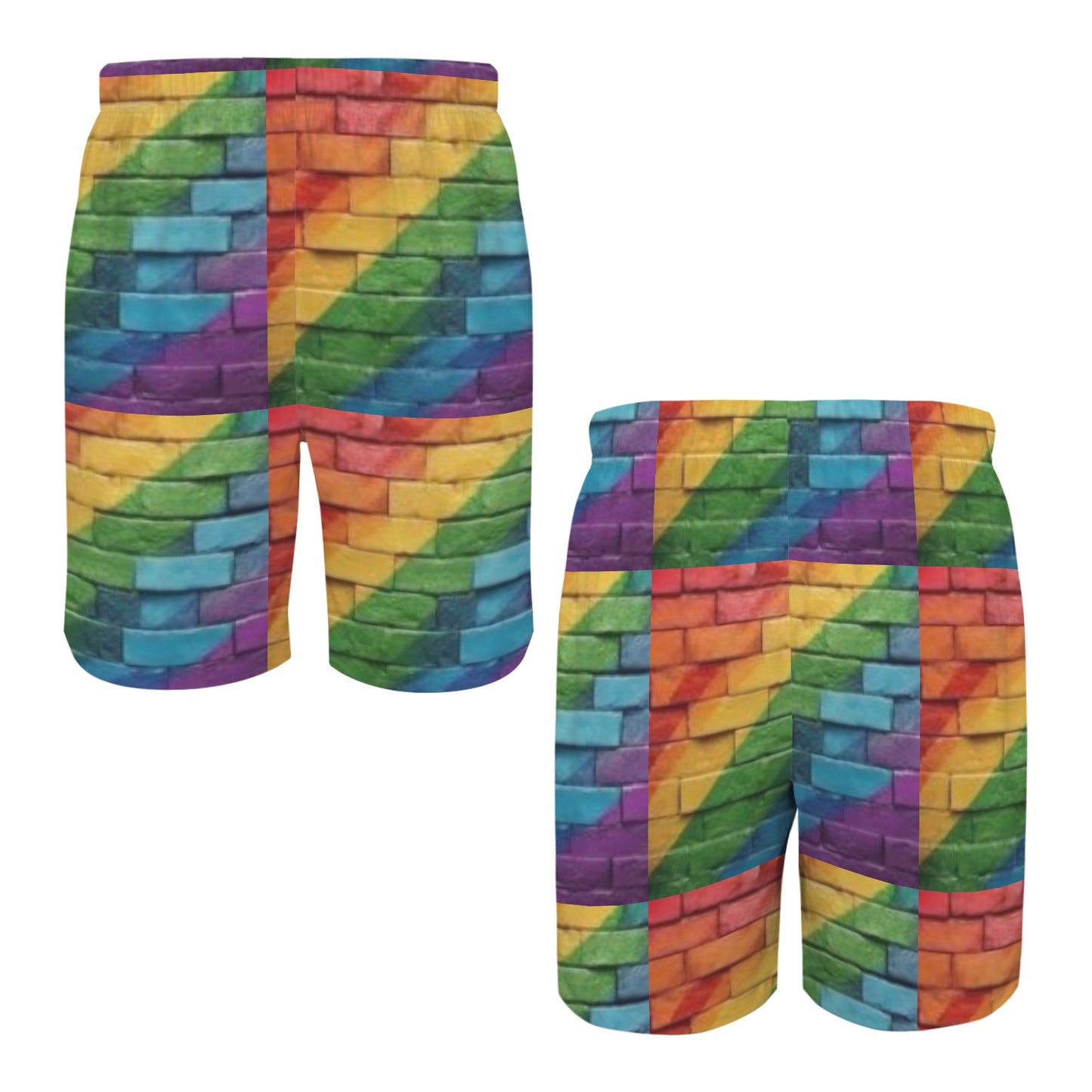 Mens Gay Pride Shorts Custom No Wrinkle Stain Resistant by shOUT