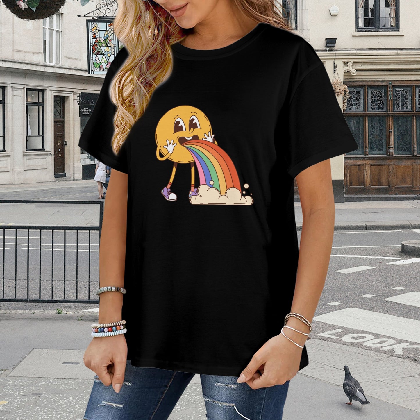 Womens Gay Pride TShirt LGBTQ fashion Custom designed by shOUT