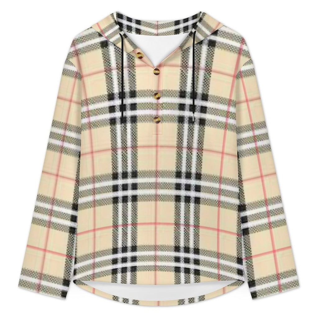 200gsm Men's Button Hooded Sweatshirt(All-Over Printing)