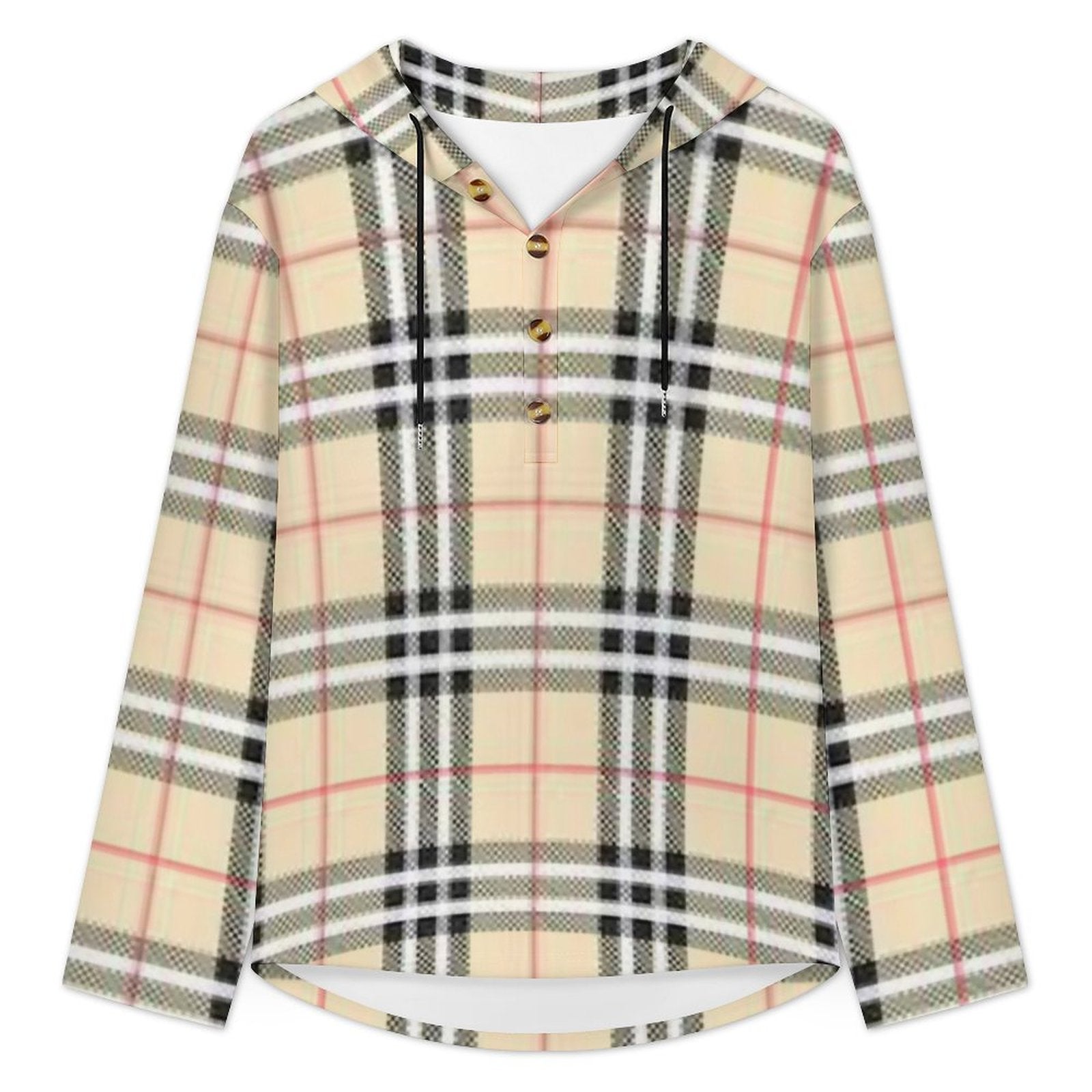 200gsm Men's Button Hooded Sweatshirt(All-Over Printing)