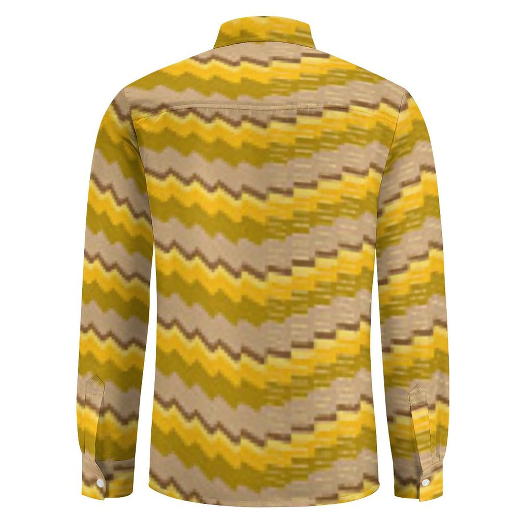 135gsm Casual Long-Sleeve Shirt for Men(All-Over Printing)