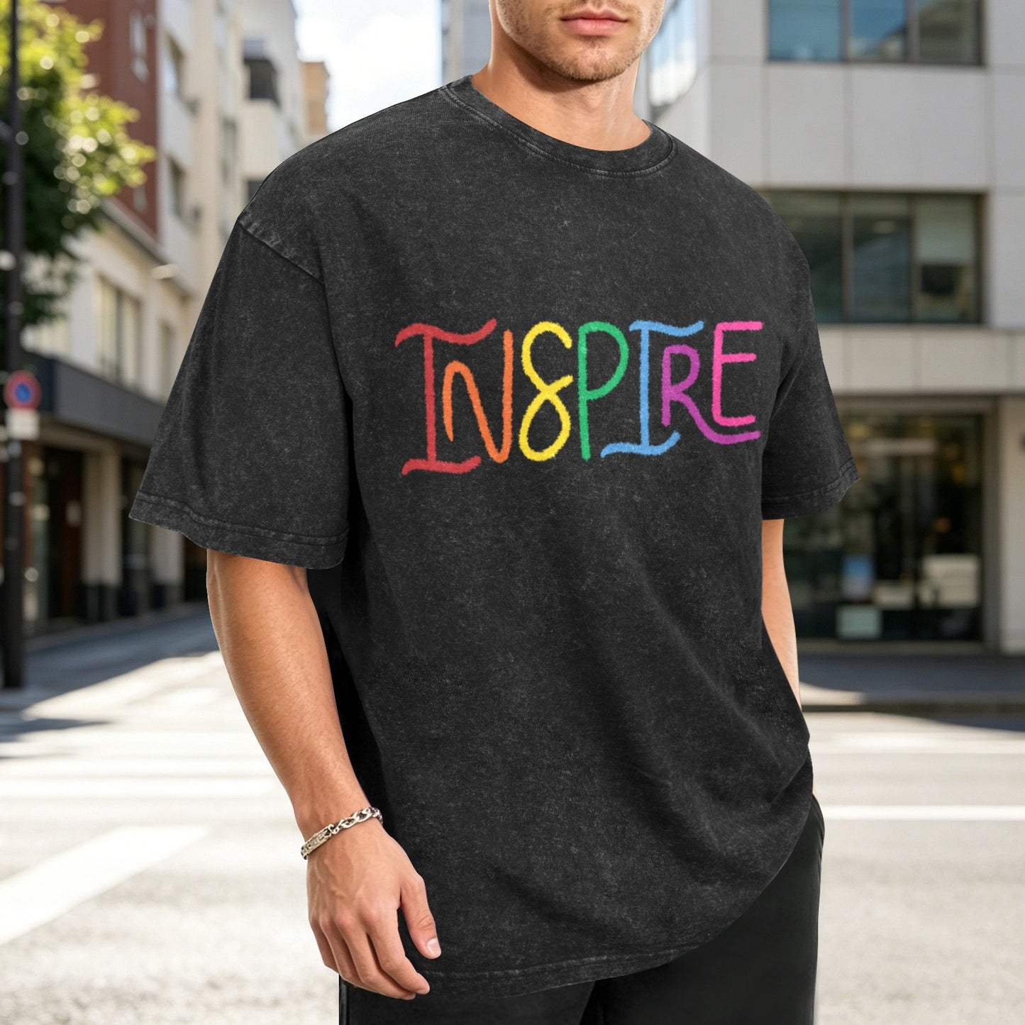 Mens Washed Pride Tee Gay Pride T Shirt Custom Designed by shOUT