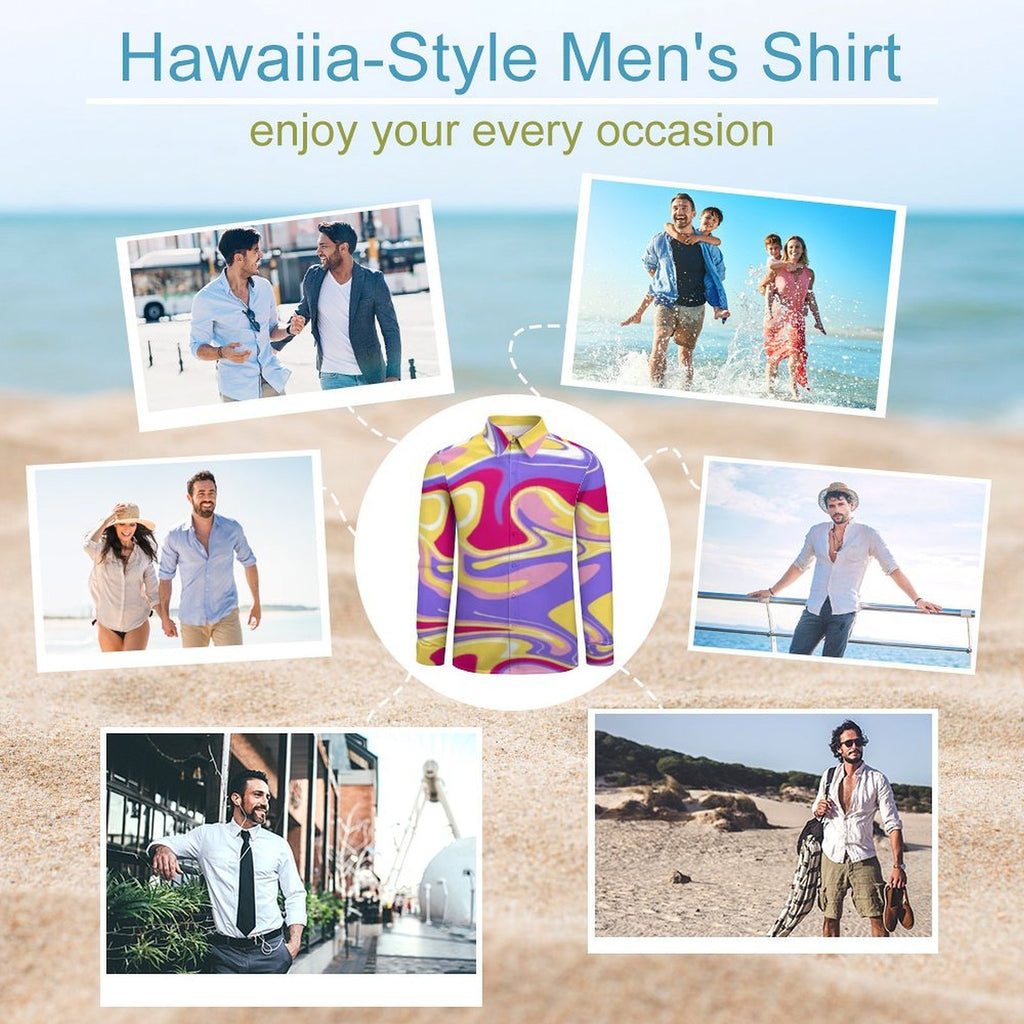 Custom Designed Eco Weave Long Sleeve Casual Shirt LS