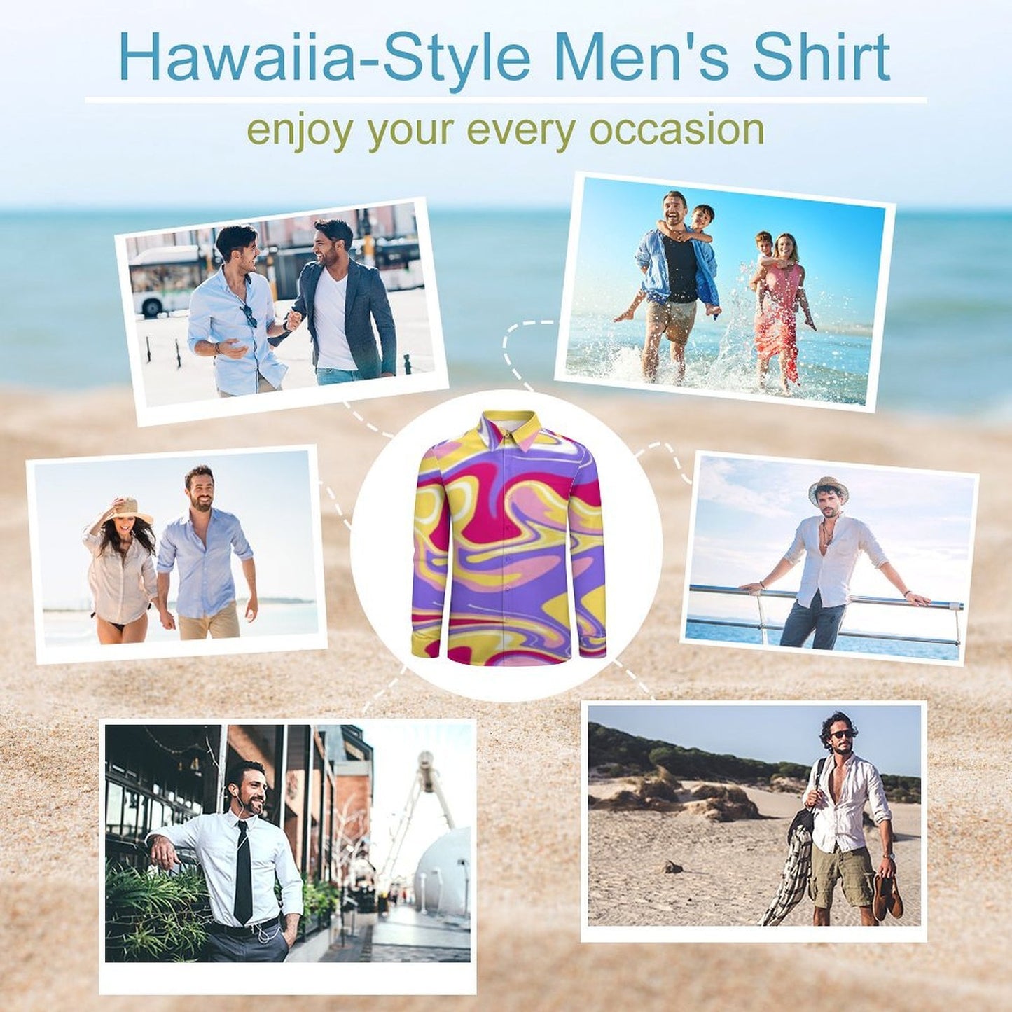 Custom Designed Eco Weave Long Sleeve Casual Shirt LS