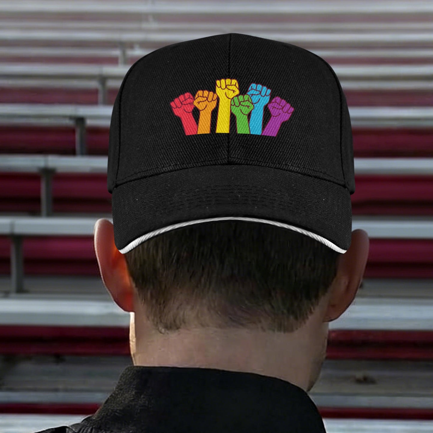 Gay pride hat Baseball Cap Custom Designed by shOUT