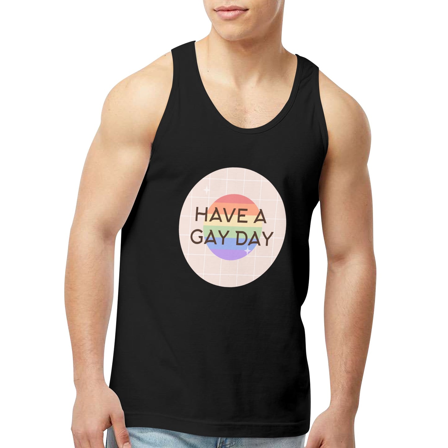 Mens Gay Pride Tank Custom Designed by shOUT