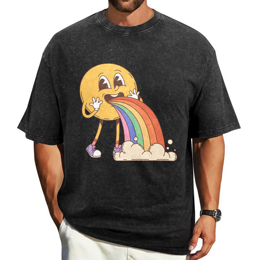 Mens Washed Pride Tee Gay Pride T Shirt Custom Designed by shOUT