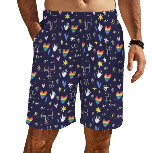 Mens Gay Pride Shorts Custom No Wrinkle Stain Resistant by shOUT