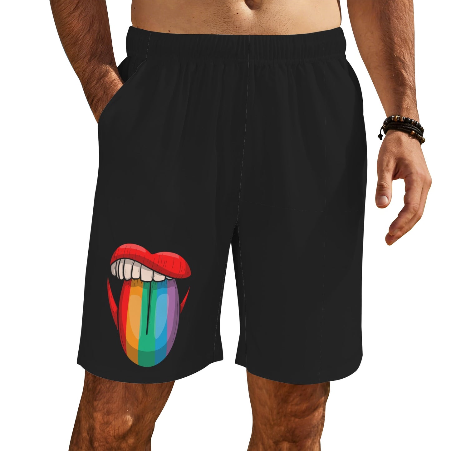 Mens Gay Pride Shorts Custom No Wrinkle Stain Resistant by shOUT