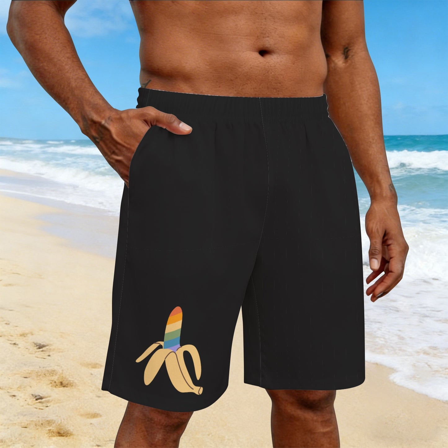 Mens Gay Pride Shorts Custom No Wrinkle Stain Resistant by shOUT