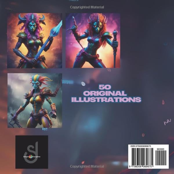 Female Galactic Warriors adult coloring adventuroe