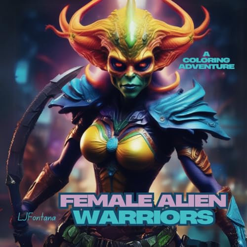 Female Galactic Warriors adult coloring adventuroe