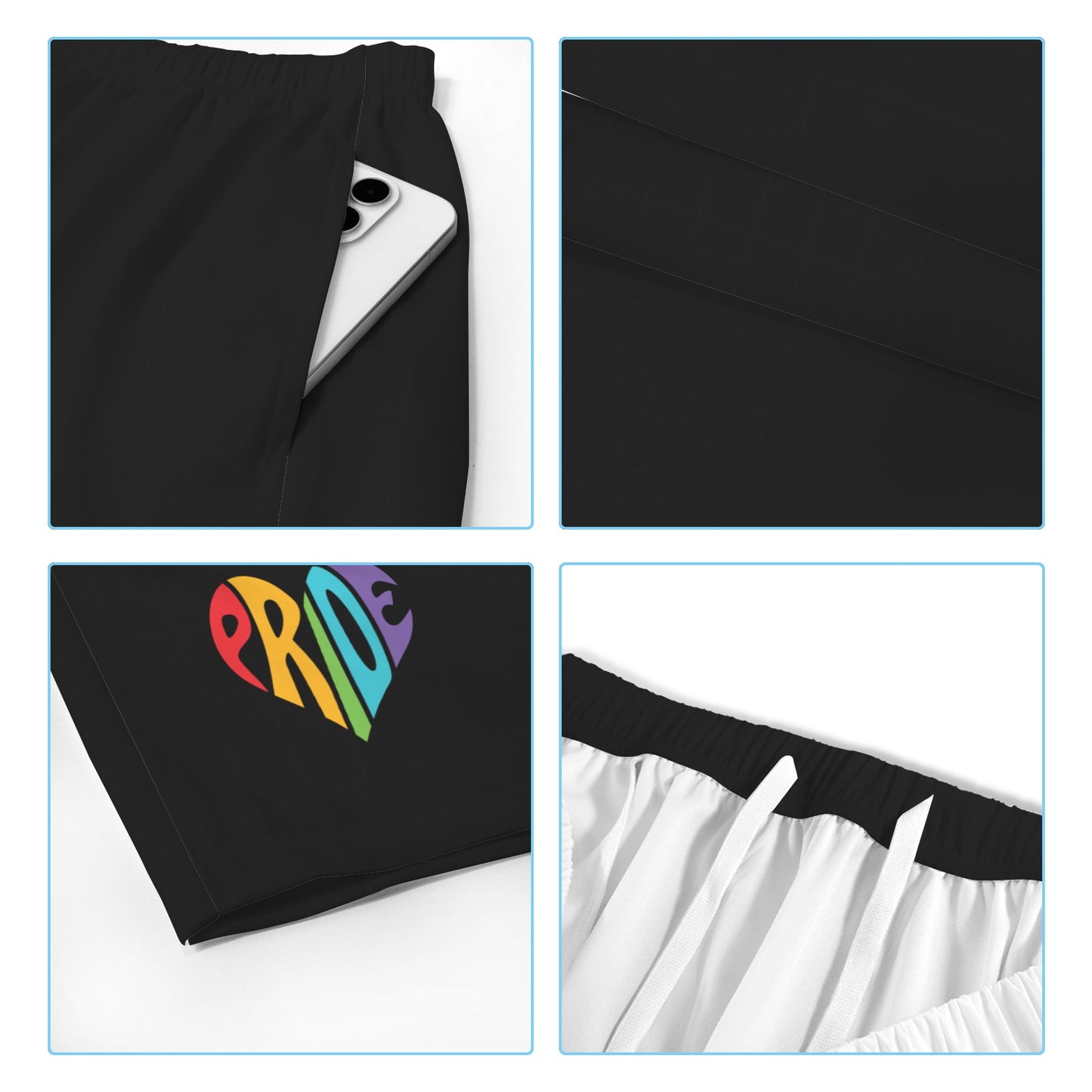 Mens Gay Pride Shorts Custom No Wrinkle Stain Resistant by shOUT