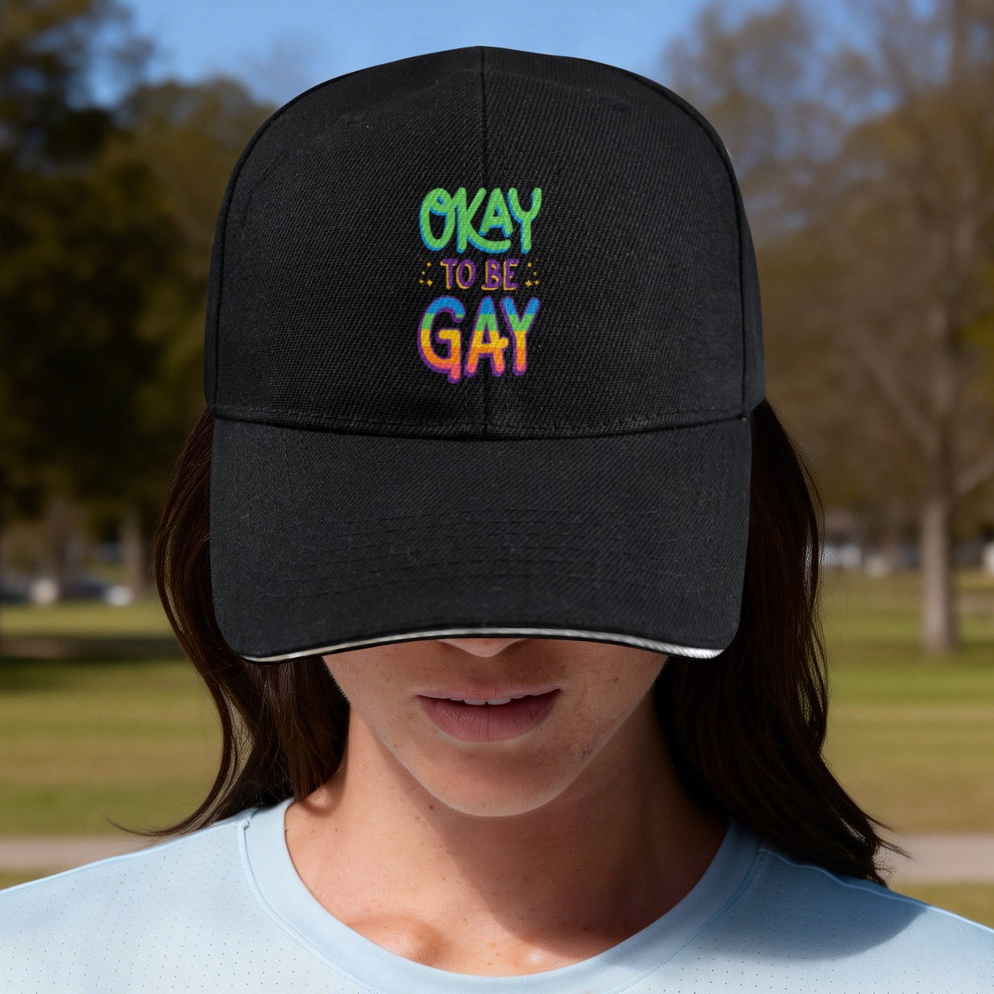Gay pride hat Baseball Cap Custom Designed by shOUT