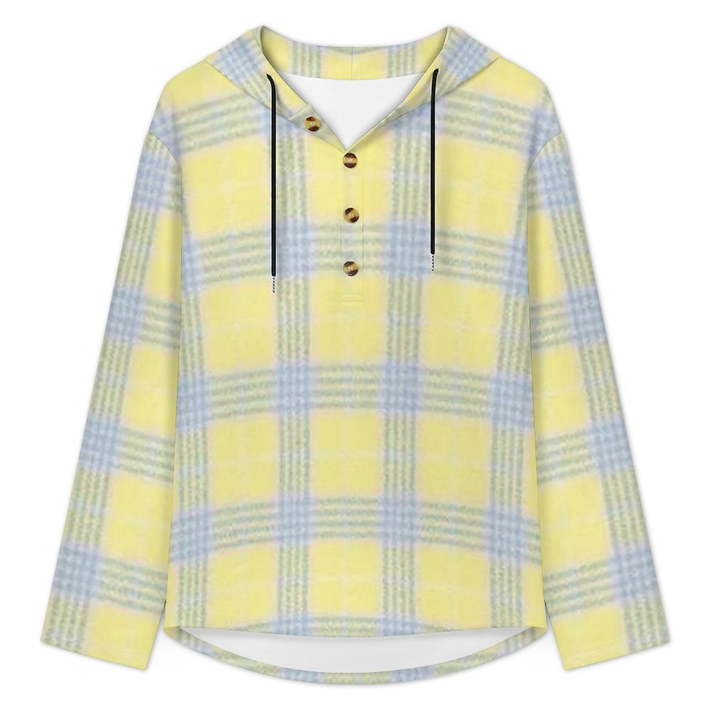 200gsm Men's Button Hooded Sweatshirt(All-Over Printing)