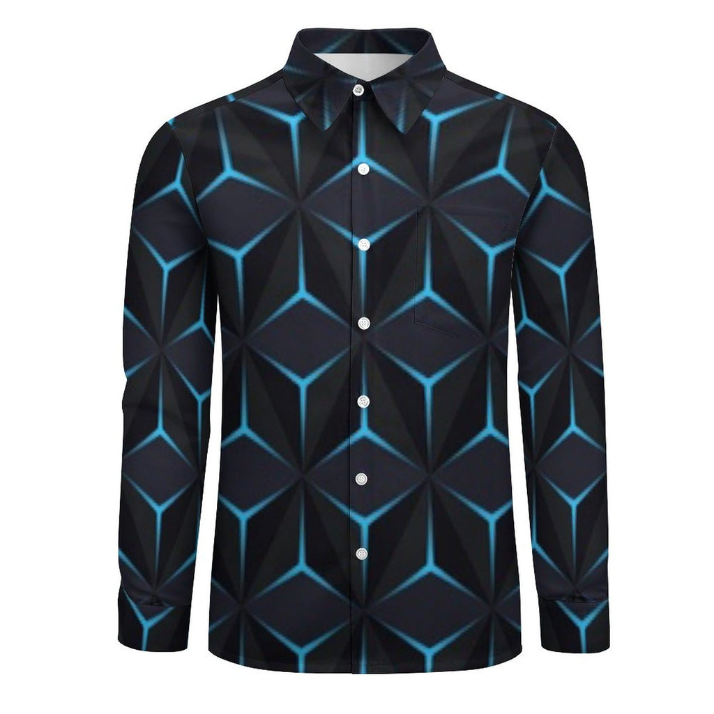 135gsm Casual Long-Sleeve Shirt for Men(All-Over Printing)