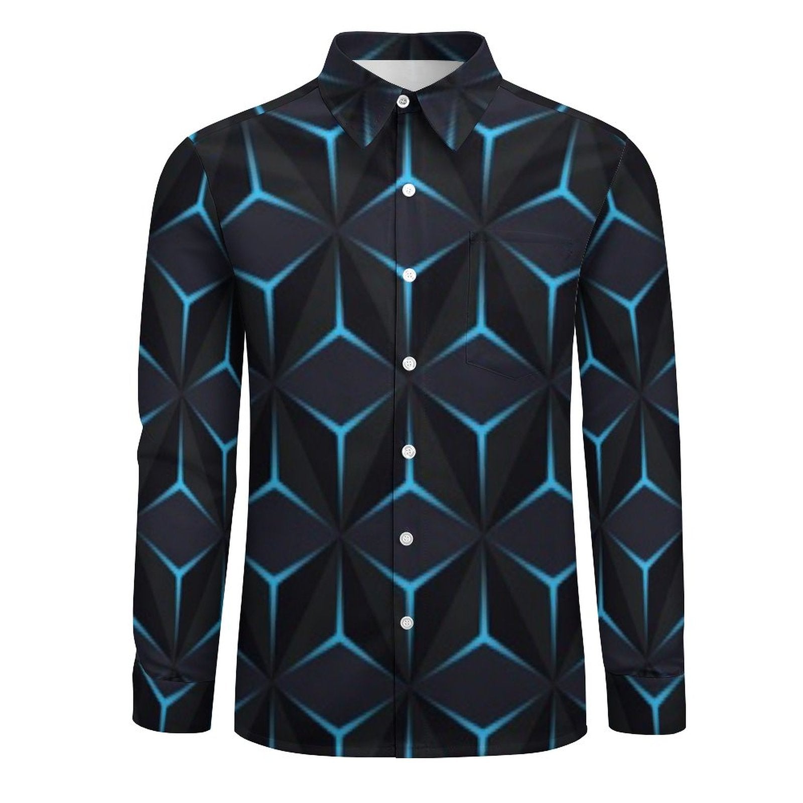 135gsm Casual Long-Sleeve Shirt for Men(All-Over Printing)