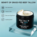 pekinly Beef Tallow for Skin, Beef Tallow Skin Care for Men, Mens Skincare Moisturizer for Face Neck Deeply Nourishing and Moisturizing, Tallow Face Moisturizer for Men