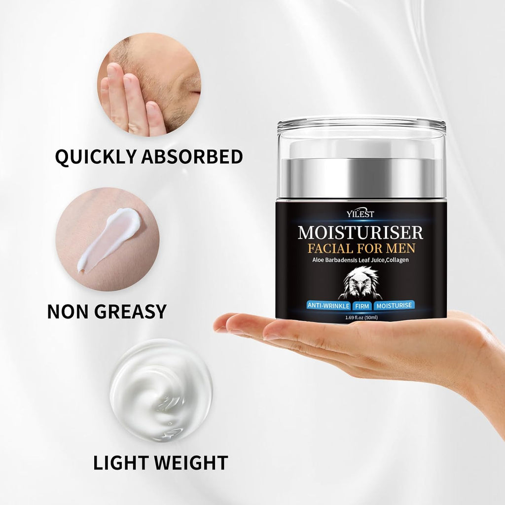 YILEST Men's Anti-Wrinkle Firming Face Moisturizer,Men skin care 1.69 Fl Oz