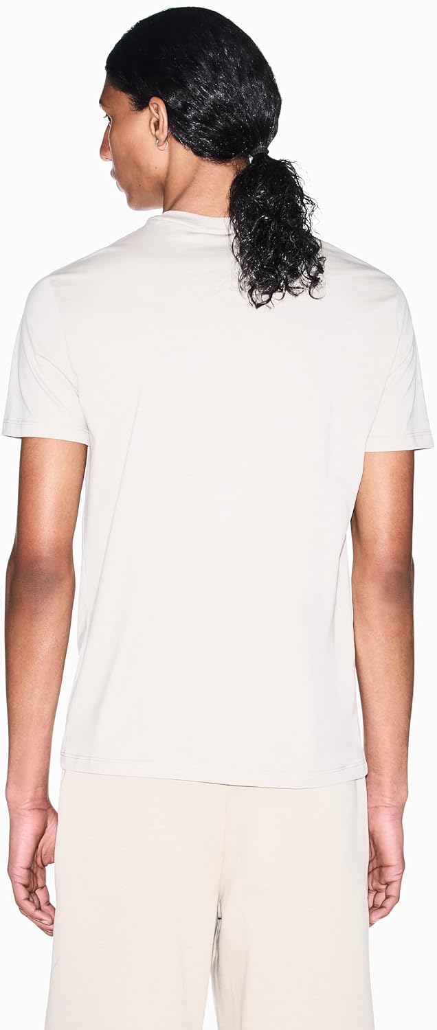 Armani Exchange Men's Box Logo Tee, Island Fossil, Large