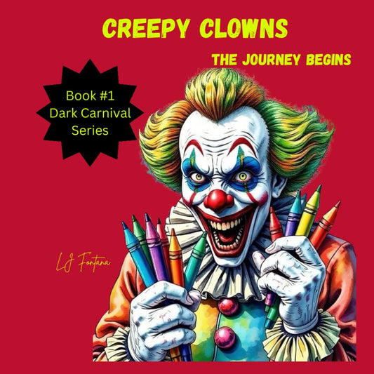 Creepy Clowns: The Dark Carnival Journey Begins: A Coloring Adventure