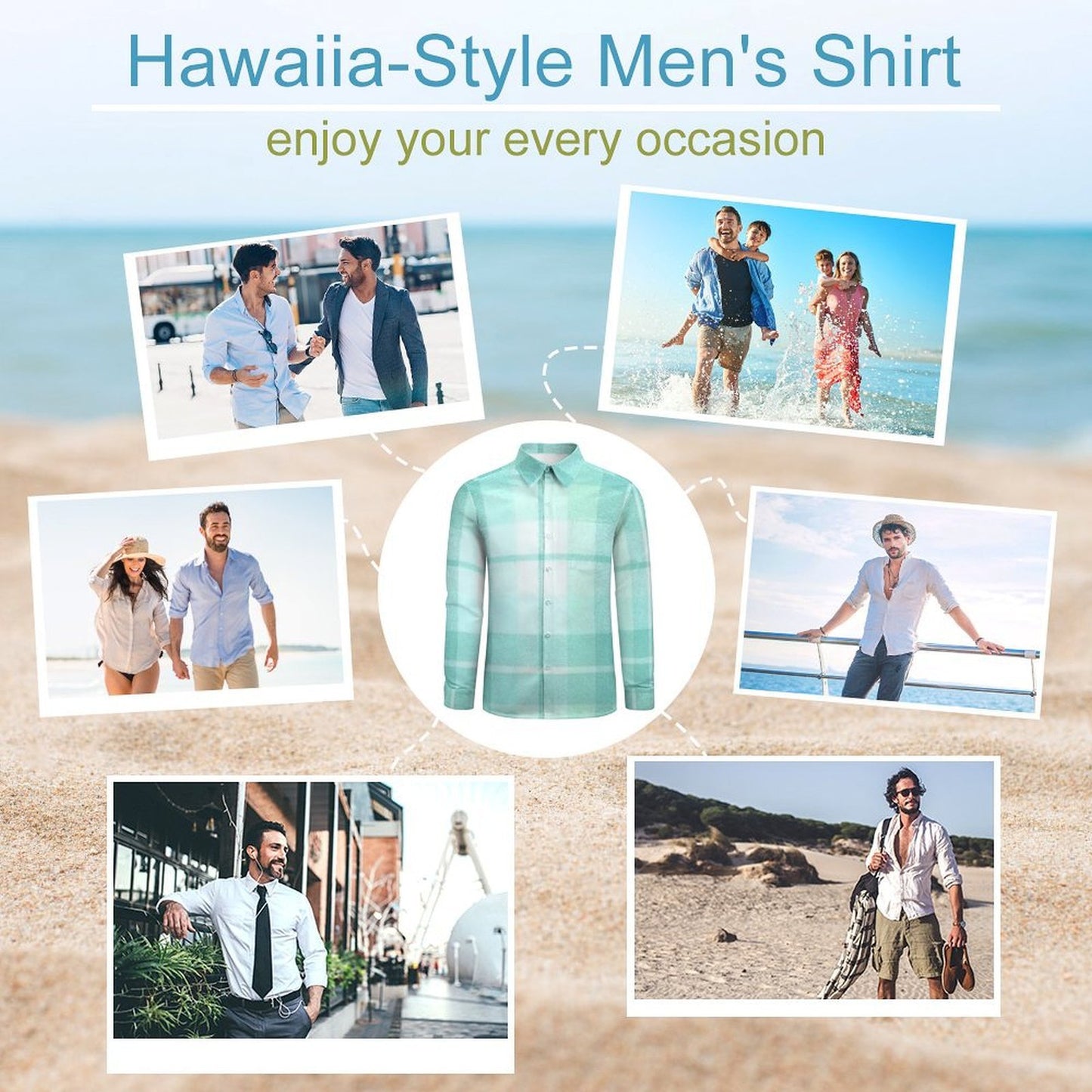 Custom Designed Eco Weave Long Sleeve Casual Shirt LS
