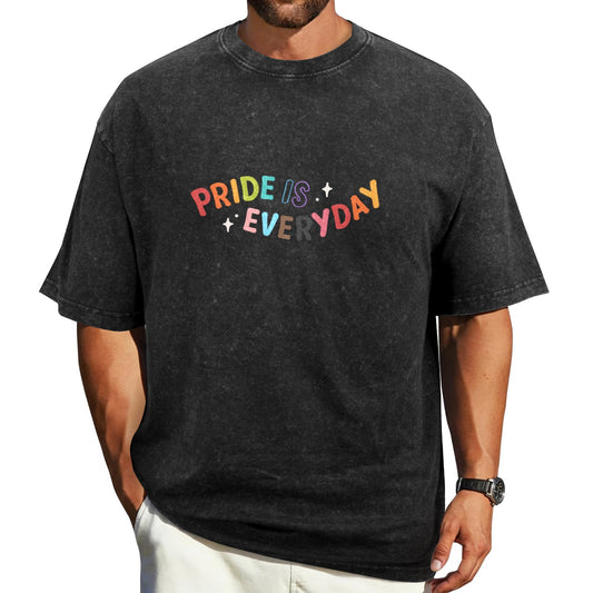 Mens Washed Pride Tee Gay Pride T Shirt Custom Designed by shOUT