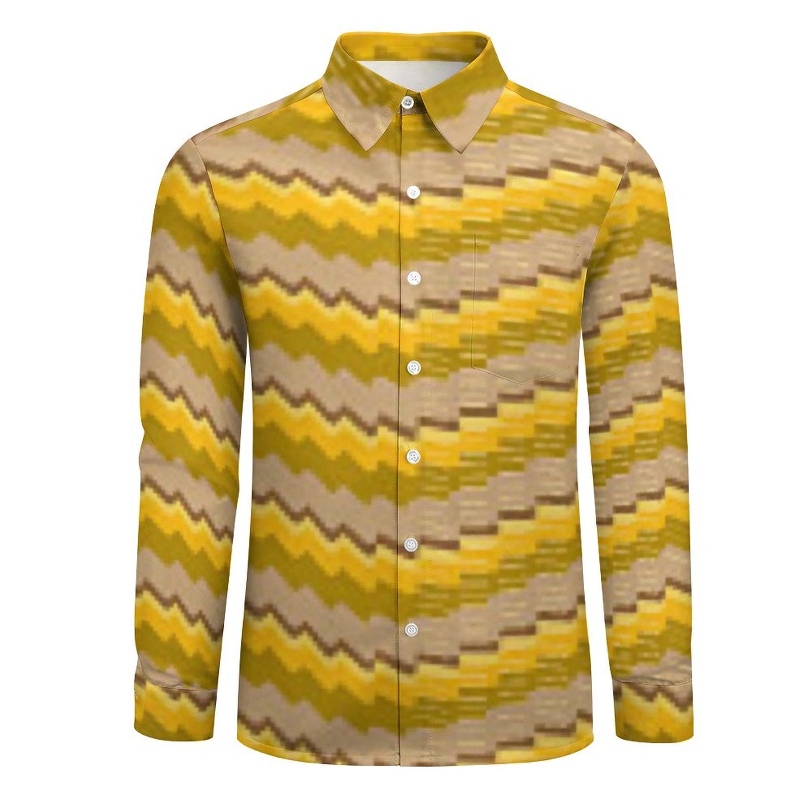 135gsm Casual Long-Sleeve Shirt for Men(All-Over Printing)