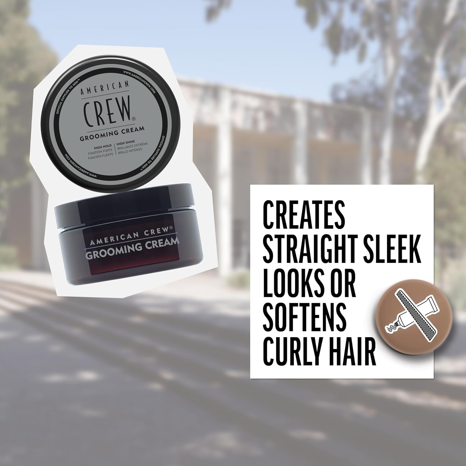 American Crew Men's Grooming Cream, High Hold & High Shine, 3 oz