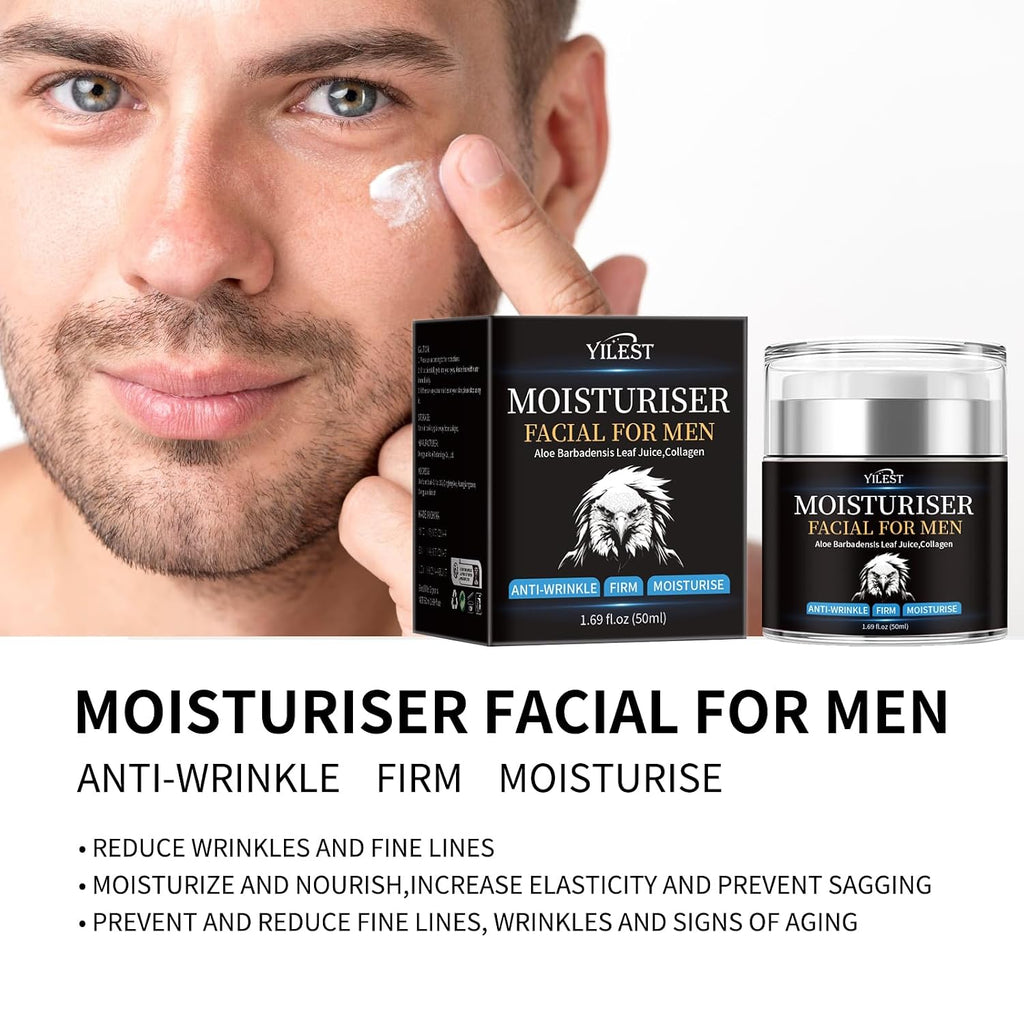 YILEST Men's Anti-Wrinkle Firming Face Moisturizer,Men skin care 1.69 Fl Oz
