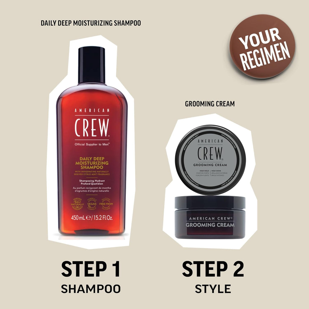 American Crew Men's Grooming Cream, High Hold & High Shine, 3 oz