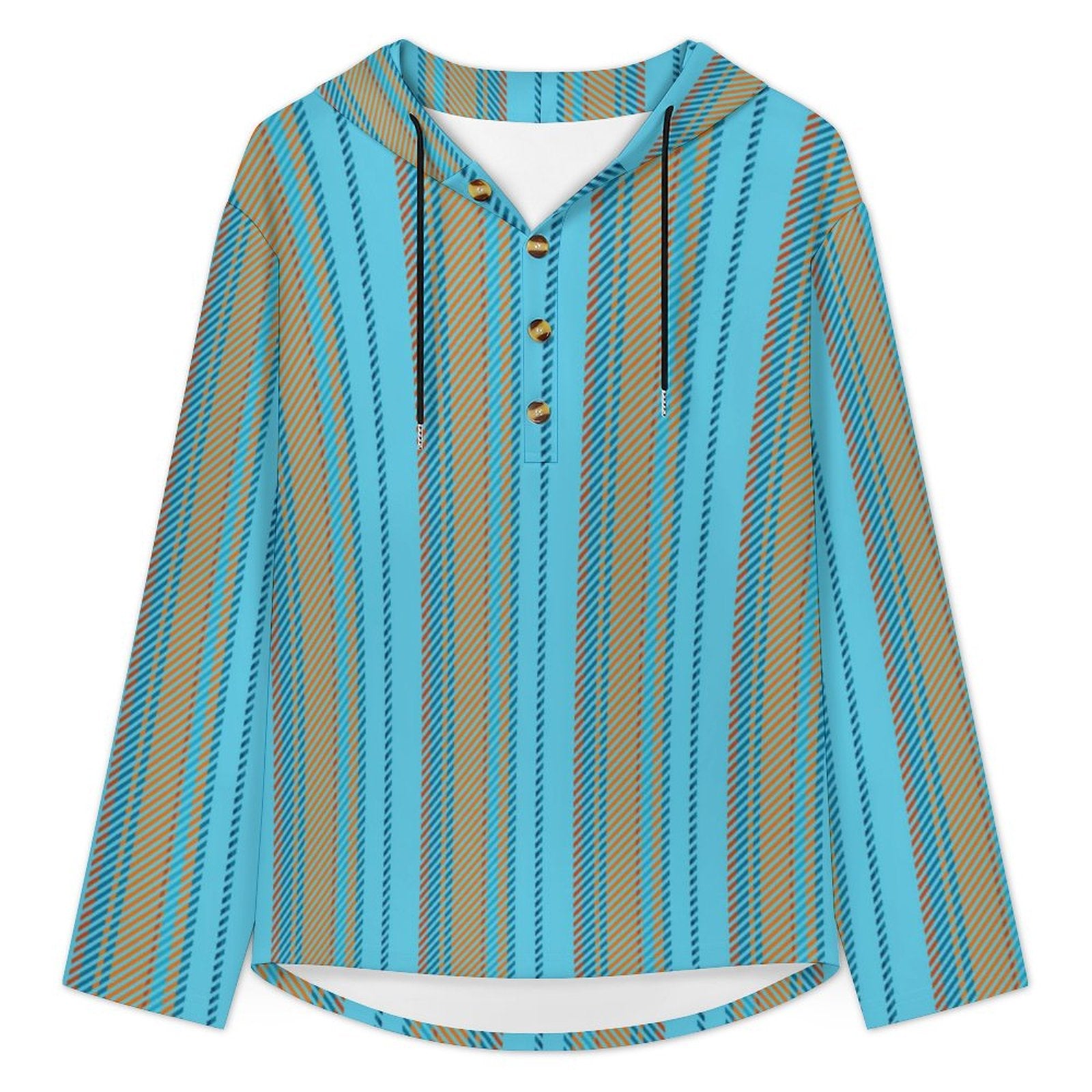 200gsm Men's Button Hooded Sweatshirt(All-Over Printing)