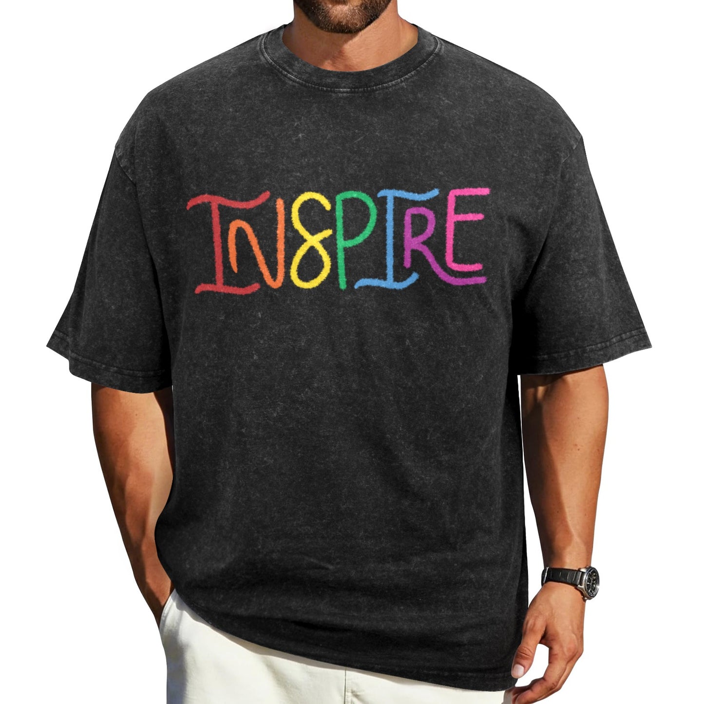 Mens Washed Pride Tee Gay Pride T Shirt Custom Designed by shOUT