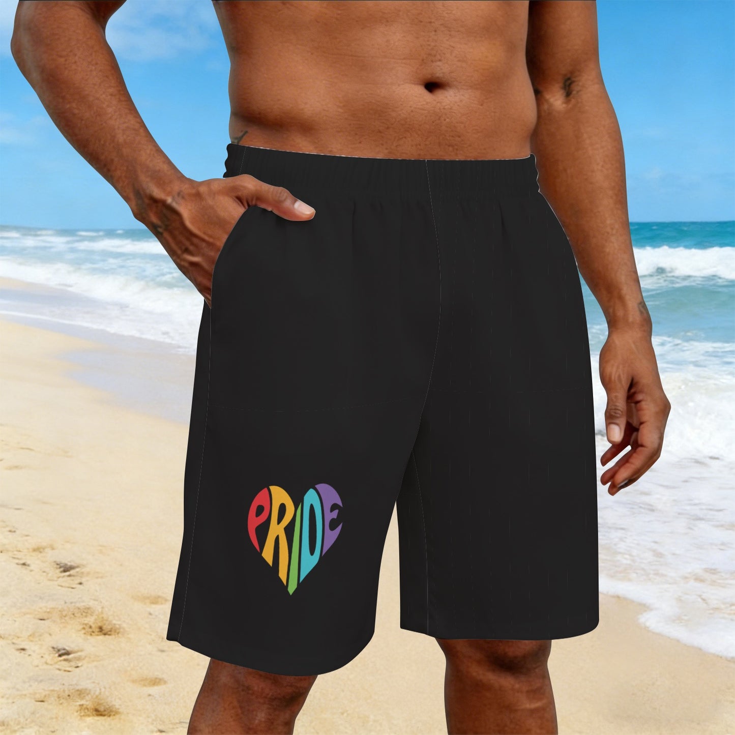 Mens Gay Pride Shorts Custom No Wrinkle Stain Resistant by shOUT
