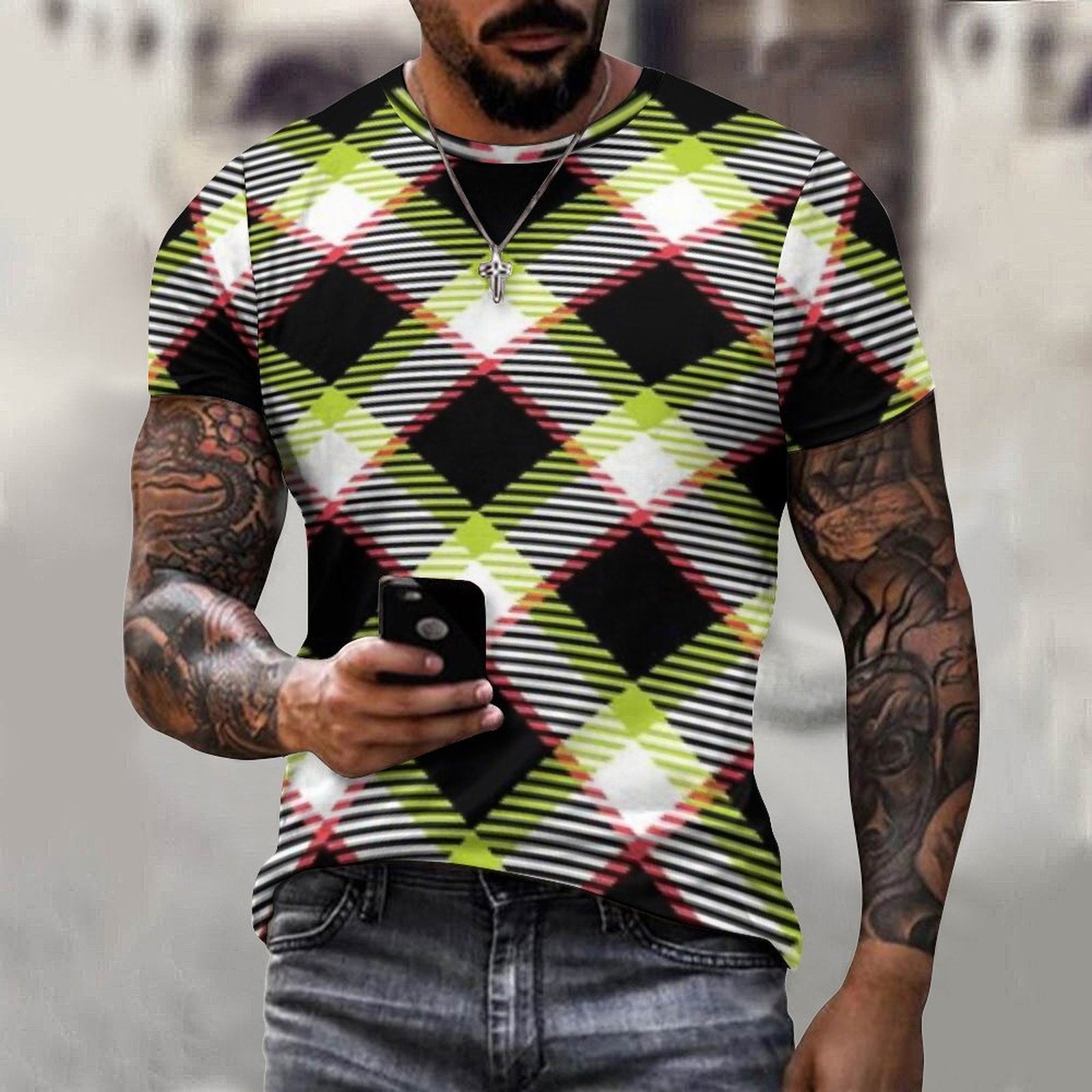 DTG 190gsm Cotton Comfort Short-Sleeve T-Shirt for Men(All-Over Printing)
