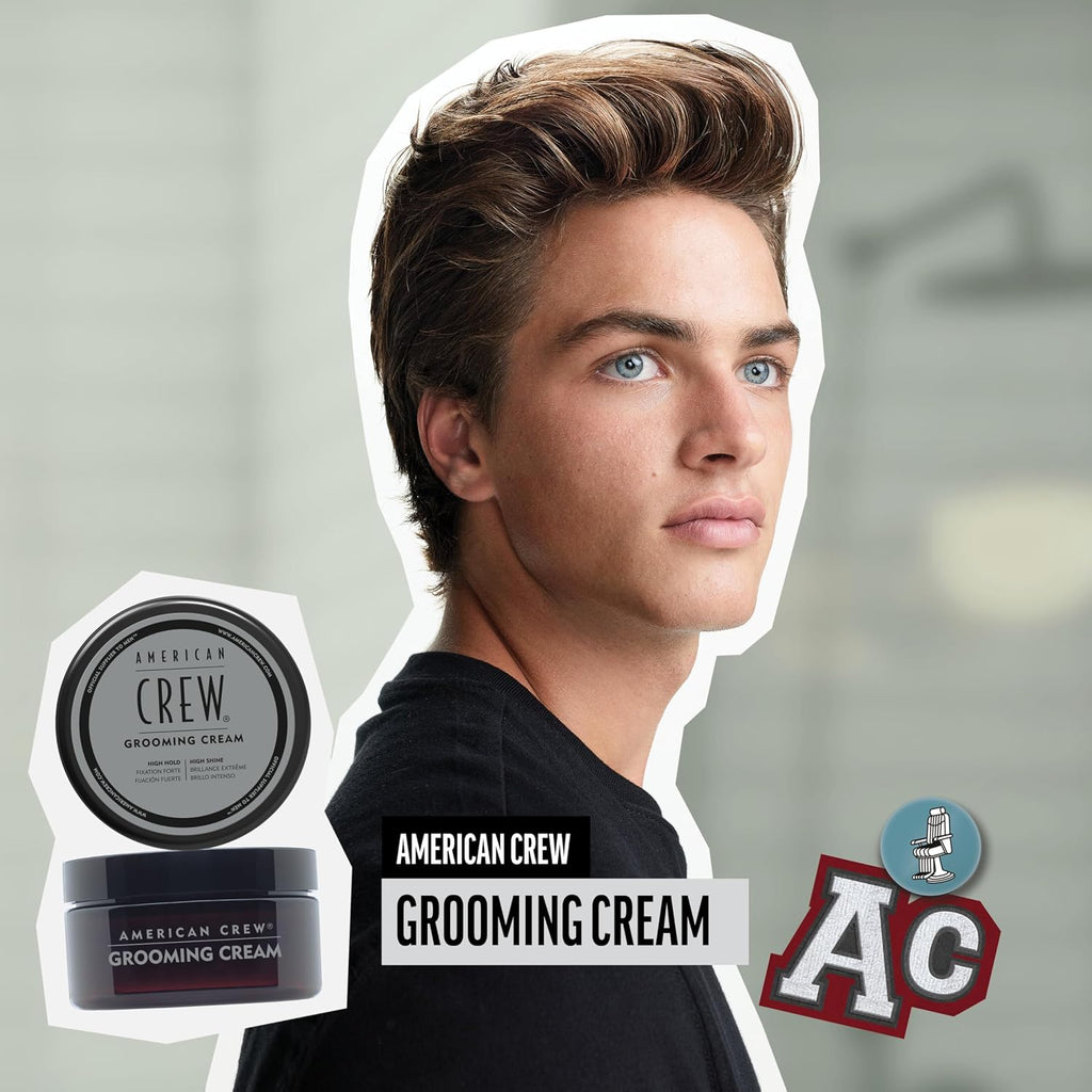 American Crew Men's Grooming Cream, High Hold & High Shine, 3 oz