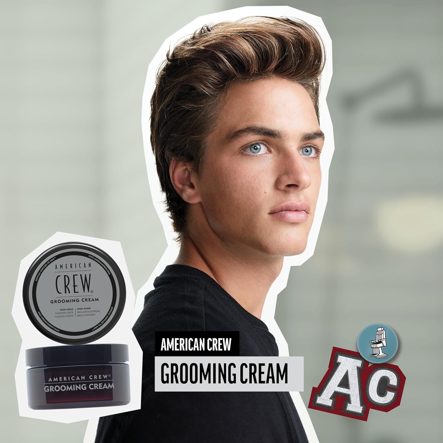 American Crew Men's Grooming Cream, High Hold & High Shine, 3 oz