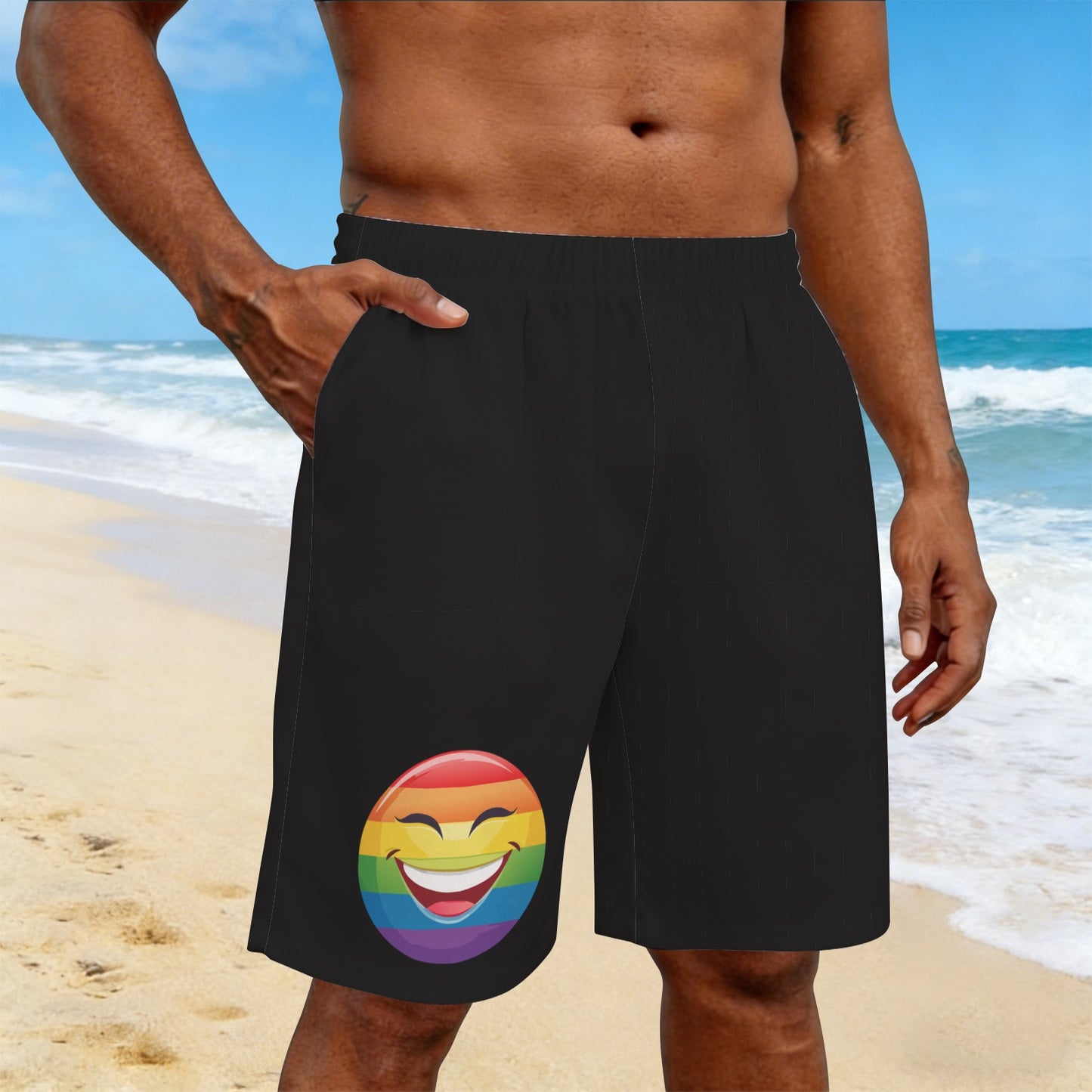 Mens Gay Pride Shorts Custom No Wrinkle Stain Resistant by shOUT