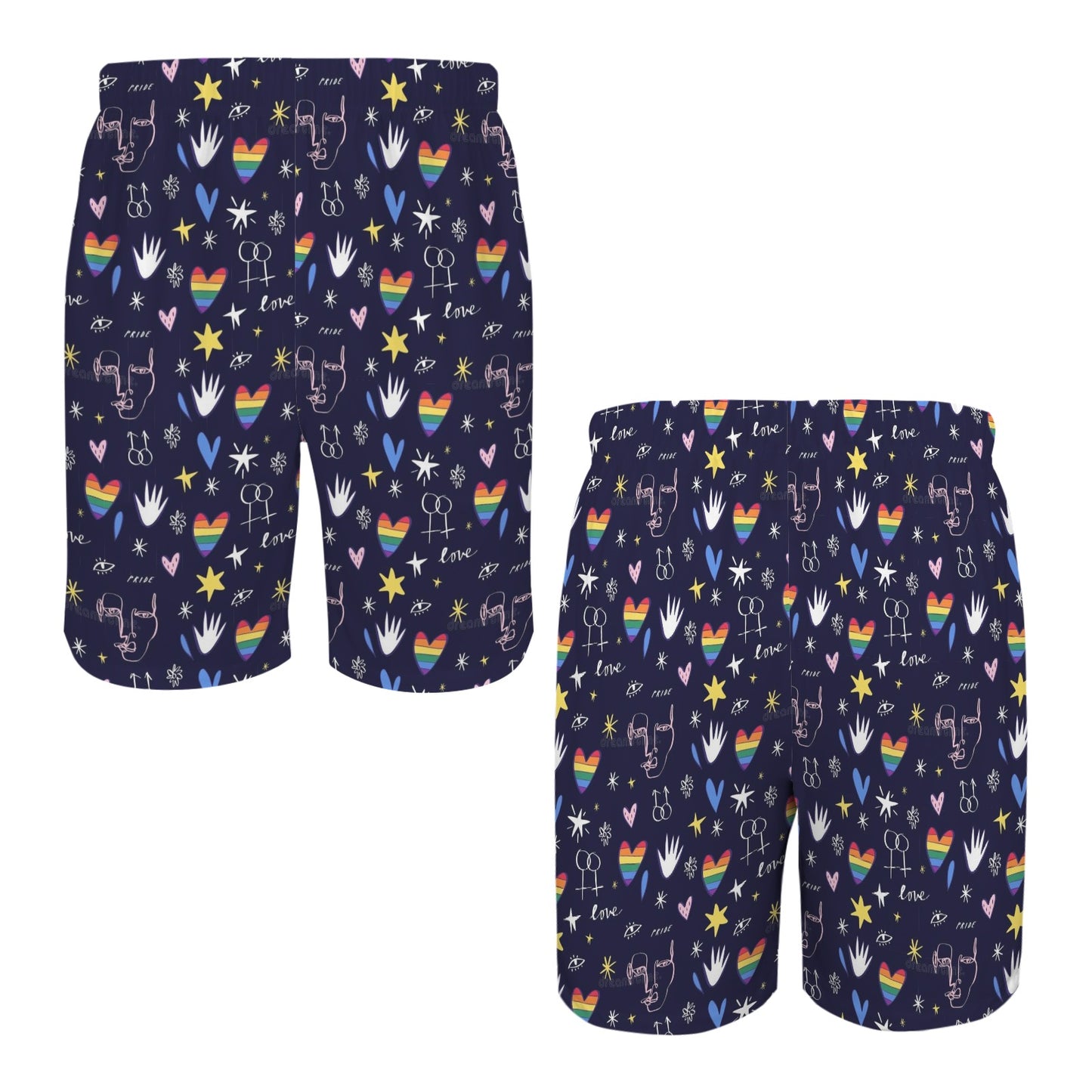 Mens Gay Pride Shorts Custom No Wrinkle Stain Resistant by shOUT