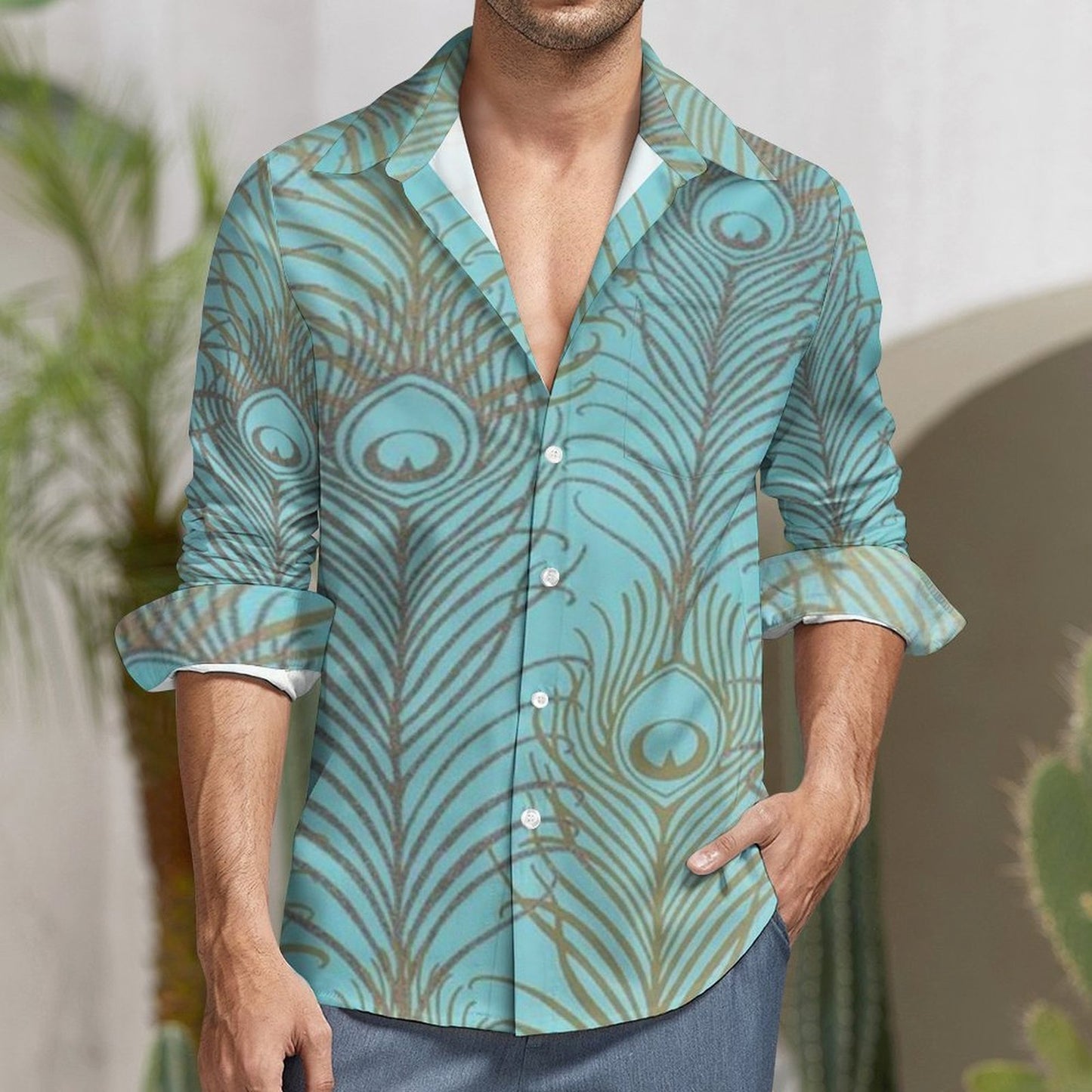 Custom Designed Eco Weave Long Sleeve Casual Shirt LS