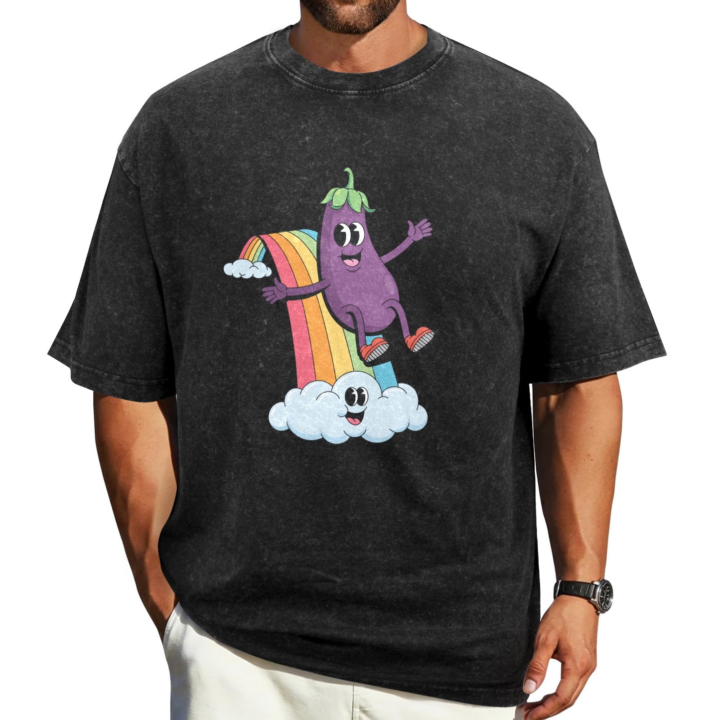 Mens Washed Pride Tee Gay Pride T Shirt Custom Designed by shOUT