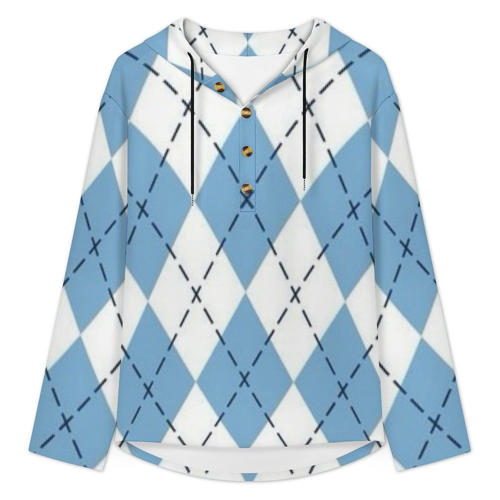 200gsm Men's Button Hooded Sweatshirt(All-Over Printing)