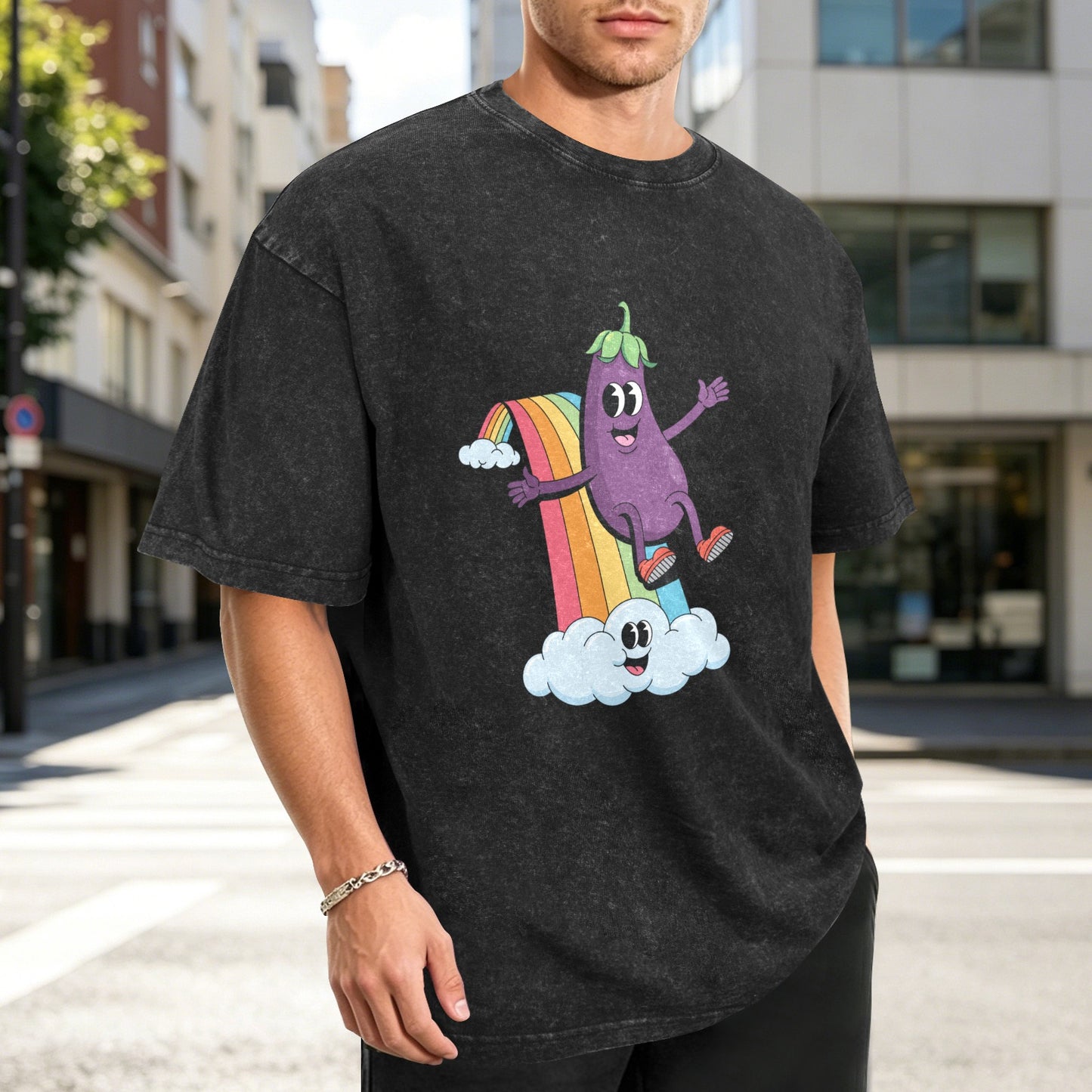 Mens Washed Pride Tee Gay Pride T Shirt Custom Designed by shOUT