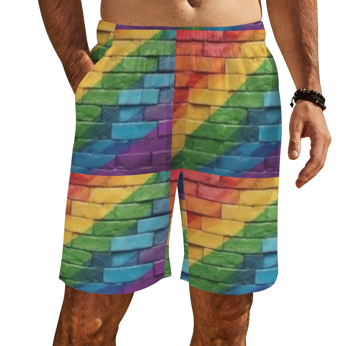 Mens Gay Pride Shorts Custom No Wrinkle Stain Resistant by shOUT
