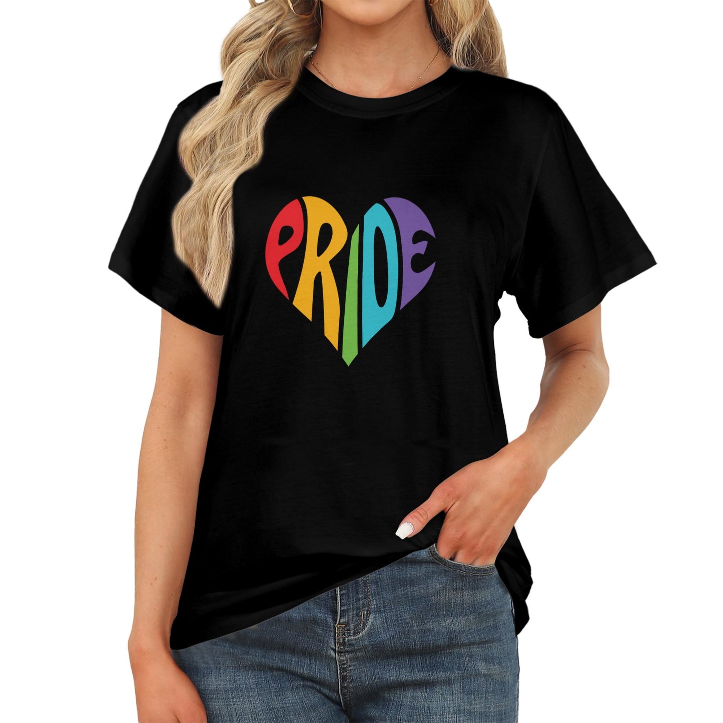 Womens Gay Pride TShirt LGBTQ fashion Custom designed by shOUT