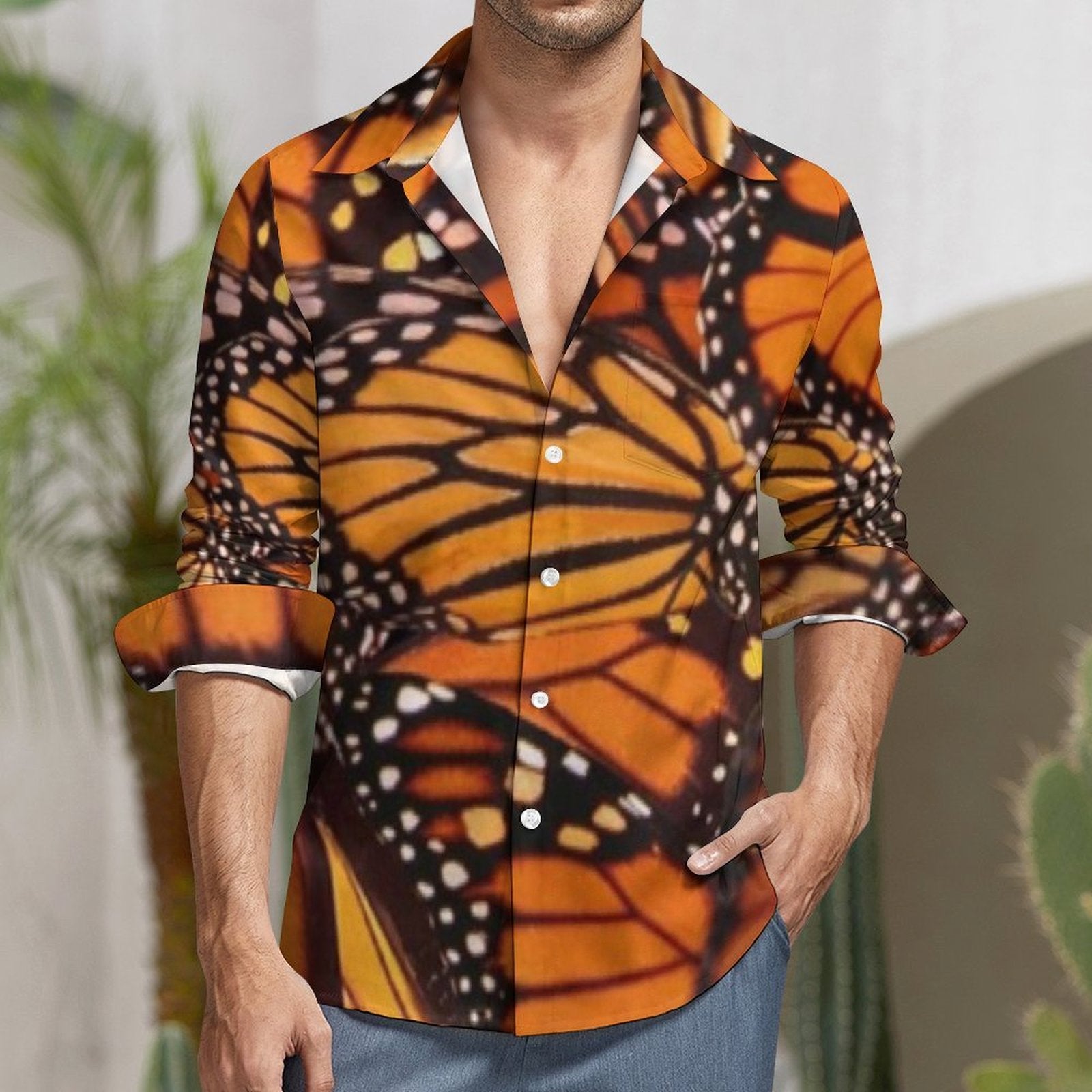 Custom Designed Eco Weave Long Sleeve Casual Shirt LS