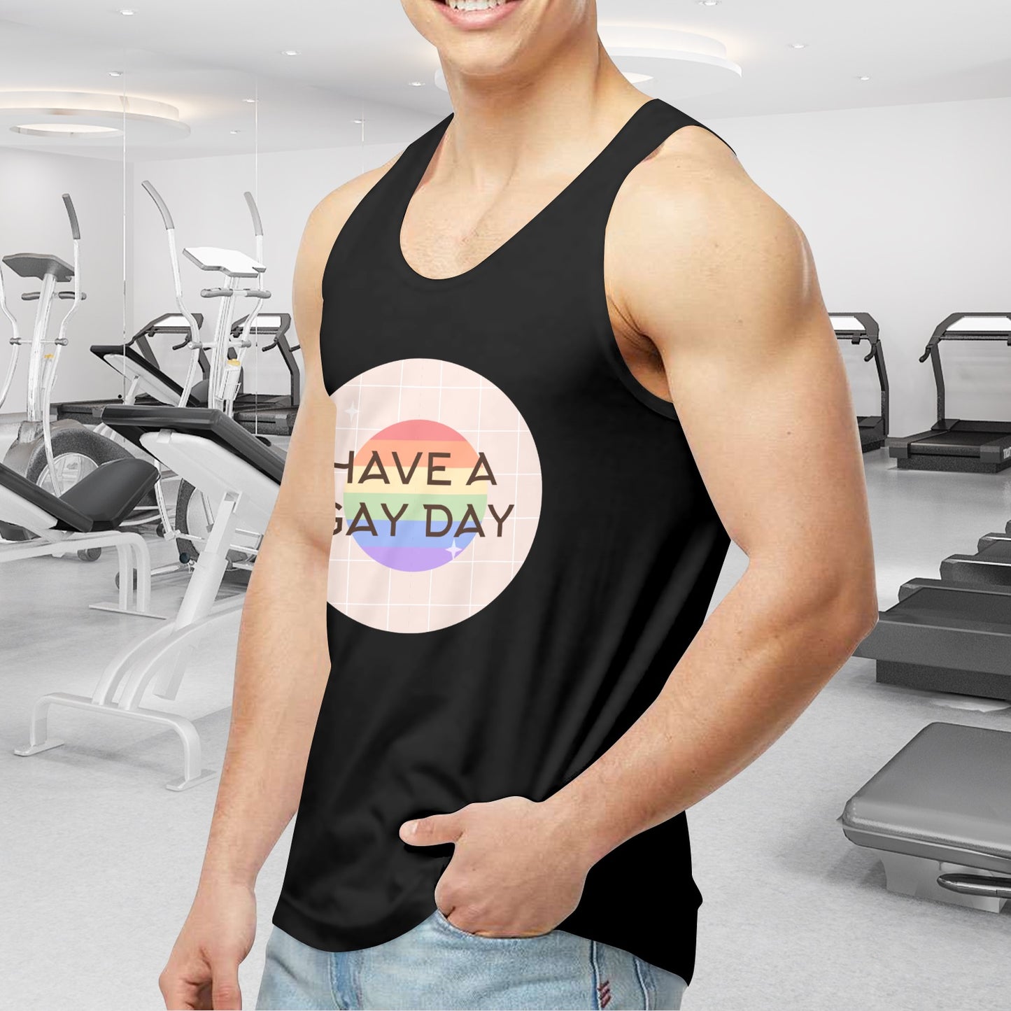 Mens Gay Pride Tank Custom Designed by shOUT